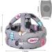 Baby Head Protector & Knee Pads Set for Crawling & Walking - Infant Safety Helmet for Age 6-36 Months - Grey Forest Design (1 Head Protector + 3 Knee Pads) - Buy Online on GoSupps.com