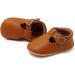 RVROVIC Baby Girl Princess Mary Jane Moccasins | Soft Sole Crib Shoes 6-12 Months | Brown Toddler Dress Shoes - Buy Online on GoSupps.com
