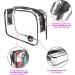 2 PCS Set Black Double Zipper Cosmetics Travel Bag + Clear PVC Toiletry Bag - Stylish & Functional - Buy Online on GoSupps.com