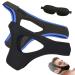 Veralabs Airflow Jaw Strap Breathable Stop Snoring Chin Strap Snoring Solution for Users to Keep Mouth Closed Adjustable Chin Strap for Men and Women (Black+Blue)