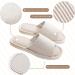 Maltose Washable House Slippers 4 Pair Set - Non Slip, Breathable Linen, Open Toe Spa Slippers for Men and Women - Reusable and Bulk Pack - 2 Beige Medium + 2 Brown Large Sizes - Buy Online on GoSupps.com