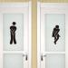 PULABO Unisex Toilet Sign Decal Creative Toilet Entrance Sign Sticker Wall Decals Hotel Washroom Wall Door Stickers Decor Cost-effective and Sturdy Durable - Buy Online on GoSupps.com