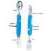 6-in-1 Camping Utensil Set with Detachable Spoon, Fork, and Knife Combo in Carrying Pouch - Blue + Red - Buy Online on GoSupps.com