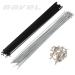 BaveL 36pcs Steel Spokes Mountain Bike Spokes MTB 296mm-307mm W/Nipples black 301