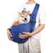 1 Piece Pet Outdoor Carrying Bag Puppy Sling Bag Small Dog Carrier Cat Sling Safety Belly Bag Double-Sided Design Puppy Belly Bag Pet Backpack Adjustable Shoulder Strap (Navy Blue)