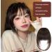 Clip on Bangs for Women French Age-Defying Bangs Hair Clip Natural Clip In Bangs Short Straight Fake Bangs with Temples Hairpieces for Halloween Parties#2/30 Brown - Buy Online on GoSupps.com