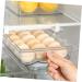 Uonlytech Egg Storage Box Bandejas Para Comida Fridge Crisper Refrigerator Hanging Egg Holder re-usable White 30.5X20X8.5cm - Buy Online on GoSupps.com