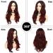 Sallcks Black Red Long Wavy Wig for Women - 2 Tone Synthetic Costume Wig - Buy Online on GoSupps.com