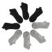 minkissy 4 Pairs Combed Cotton Socks Running Socks All Season Stocking Low-cut Liner Socks Low-cut Liners Socks Unisex Stockings Unisex Socks Breathable Sports Stockings Summer Socks Black Grey 21x5x0.3cm