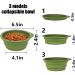 SLSON 2-Pack Collapsible Dog Bowls 600ML - Navy Blue/Dark Green - Integrated Molding Travel Bowls for Pets - No Plastic Rim - Ideal for Walking, Traveling, Outdoors - Buy Online on GoSupps.com