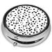 Black and White Polka Dot Round Pill Box | 3 Compartment Travel Organizer | Portable Pill Case for Travel - Buy Online on GoSupps.com