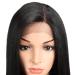 Joedir 13x4x4 Lace Front Wig - Long Straight Black Wig with Baby Hair Synthetic High-Temperature Resistant 180% Density - 76 CM - Buy Online on GoSupps.com