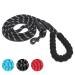 DOKI Dog Lead with Soft Padded Handle and Highly Reflective Dog Leashes Comfortable Strong Rope Training Lead for Small Medium and Large Dogs(5.3FT Black)