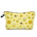 Cosmetic Bag for Women Adorable Roomy Small Makeup Bags Accessories Organizer Travel Waterproof Toiletry Bag Honey Bee