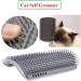 Cat Self Grooming Accessories | Cat Corner Brush with Catnip | Pets Corner Adhesive Rubbing Brush | Cat Accessories for Face and Body Rubs - Buy Online on GoSupps.com