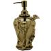 Soap Dispenser - Aluminum Black Luster Gold Finished Refillable Liquid Hand Lotion Container for Premium Home Decor Bathroom Accessories Kitchen - The Calla Lily Collection Calla Lilly