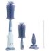 FUZVOL Bottle brush Baby Bottle Brush 3 in 1 Bottle and Teat Cleaning Brush Set Silicone Bottle Brush Bottle Brush with Stand Bottle Cleaner Brush for Baby Bottle Nipple Thermoses (Blue)