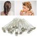 30 Pcs Silver Diamante Wedding Hair Pins - Bridal Accessories for Women, Bridesmaids, Prom - Rhinestone Hair Clips by XCOZU - Buy Online on GoSupps.com