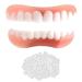 Plotage artificial teeth white cosmetic teeth simulated prosthesis stickers elastomer tooth filling set temporary teeth for men and women a pair