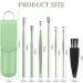 Vicloon Ear Wax Removal Kit - 12 Pcs Stainless Steel Ear Pick Set with PU Storage Bag - Reusable Ear Cleaner for Kids & Adults - Blue-Green - Buy Online on GoSupps.com