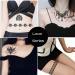 6 Sheets Mandala Henna Tattoo Black Lace Sticker - Waterproof Temporary Tattoos for Women - Bridal & Festival Chic Designs - Buy Online on GoSupps.com