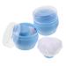 Lot de 2 Bo tes Poudre Portables Bleues avec Houppettes Douces R cipient L ger pour B b Distributeur de Poudre de Voyage pour Application Uniforme et Soins Quotidiens