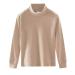 Spring&Gege Little & Big Kids Soft Cotton Long Sleeve Mock Turtleneck Shirts Beige 9-10 Years