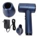Cordless Hair Dryer 5000mAh Battery 6 Speed Adjustment Fast Drying Intelligent Temperature Control Portable Hairdryer for Home Camping (US Plug) US Plug Dark Blue