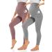 TNNZEET Maternity Leggings Women Opaque Pregnancy Leggings Long with Pockets for Yoga L Skin Color/Light Gray