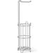 Meangood Free Standing Toilet Paper Holder Stand - Metal Wire Bathroom Tissue Roll Dispenser for 4 Mega Rolls - Silver - Buy Online on GoSupps.com