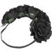 LONTG Halloween Black Flower Crown Headband Hair Wreath Gothic Garland Headpiece Headdress Day of The Dead Costume Accessories Fancy Dress for Halloween Christmas Costume Party Masquerade Hen Party - Buy Online on GoSupps.com