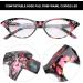 Fashionable 3.0 Reading Glasses for Women | Unisex Red Striped Frame Glare Protective Light Glasses with Storage Etui - Buy Online on GoSupps.com