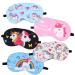 Set of 5 Cute Unicorn Sleeping Eye Mask Comfortable Lightweight Eyeshade Eyepatch Eye Cover for Party Travel Napping