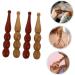 Solustre 12 Pearl Massage Stick - Hand & Facial Massage Device | Wooden Pulse Massage Pencil & Foot Roller | Massage Accessories in Red Pear Fragrant Wood - Buy Online on GoSupps.com