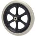 8 Inch Grey PU Wheelchair Wheel with Metal Ball Bearing Skidproof Walker Caster Replacement Six-Hole Thickened Hub Solid Wheel for Rollator - Buy Online on GoSupps.com