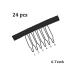 24 Pieces Wig Clips - 6 Teeth Wig Combs for Wig Caps & Accessories - Durable Black Wig Tools for DIY Wig Making - Buy Online on GoSupps.com