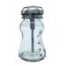 JS&Walk 60ml Empty One Touch Clear Glass Pump Dispenser Bottles with Flip Top Cap  for Storing Alcohol  Nail Polish Remover Or Makeup Remover