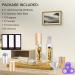 PrettyCare 10ml Essential Oil Roller Bottles | Glass Clear Perfume Containers with Extra Accessories | 4 Pack with Gold Caps for DIY Aromatherapy - Buy Online on GoSupps.com