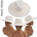 Pro Celia Wide Brim Fedora Hat for Women - Large Felt Panama Rancher Hat (Stripe-Ivory) - Buy Online on GoSupps.com