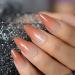 Twilight Orange Shiny Ombre False Nails - Medium Stiletto Full Cover Acrylic - 24pcs Set - No Dry Time - Buy Online on GoSupps.com