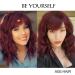Wine Red Short Curly Bob Wig with Bangs for Women | AISI HAIR Synthetic Heat Resistant Wavy Hair Wig - Buy Online on GoSupps.com
