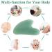 Jade Gua Sha Massage Tool | Green Aventurine Face Scraping Board for Anti-Aging & Skin Tightening | Natural Facial Skincare & Puffiness Treatment - Buy Online on GoSupps.com