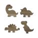 PLT dinosaurs handles for children's furniture made of untreated walnut wood knob button chest of drawers cupboard drawer children's room gift idea (4 Brachiosaurus triceratops Tyrannosaurus Stegosaurus) 4 beige Brachiosaurus triceratops Tyrannosaurus Ste