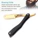 Professional Men's Hand Razor - Foldable Straight Edge Hair Shaper with Steel Blade & Wooden Handle - Buy Online on GoSupps.com