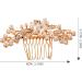 Beavorty Pearl Hair Comb Decorative Women Hair Comb Rhinestone Hair Comb Wedding Bridal Hair Comb Golden - Buy Online on GoSupps.com