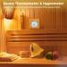 YOFAPA 2-in-1 Wooden Sauna Hygrothermograph | Accurate Indoor Humidity & Temperature Measurement | Sauna Thermometer & Hygrometer - Buy Online on GoSupps.com