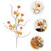 HOMSFOU 12 Pcs Artificial Pumpkin Branch Maple Leaf Branch Pumpkin Berry Picks Thanksgiving Pumpkin Branch Fall Pumpkin Picks Halloween Pumpkin Branch Autumn Foam Artificial Flower - Buy Online on GoSupps.com