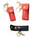 ARTIBETTER 2pcs Clip- on Sleeve Chapstick Key Chain Holder Leather Lip Balm Pouch Storage Bags Fashion Lipstick Case with Key Ring Portable Gift for Women Girls 2pcs As Shown