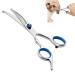 Dog scissors curved scissors dog fur scissors for dogs dogs and cats safety round pointed grooming scissors stainless steel fur scissors for dogs and cats