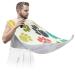 Colorful Dog Paws Print Beard Bib Apron Beard Bib Hair Catcher for Men Shaving and Trimming Non-Stick Waterproof Beard Cape Grooming Cloth with 2 Suction Cups Gifts for Men